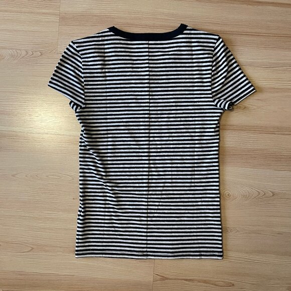 J.Crew stretch linen stripe t-shirt XS - Picture 3 of 8